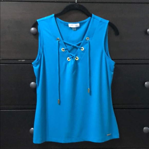 Calvin Klein Tops - Calvin Klein Blue Blouse Calvin Klein Tops - Calvin Klein Blue Blouse